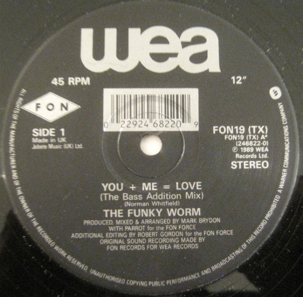 You + Me = Love Funky Worm