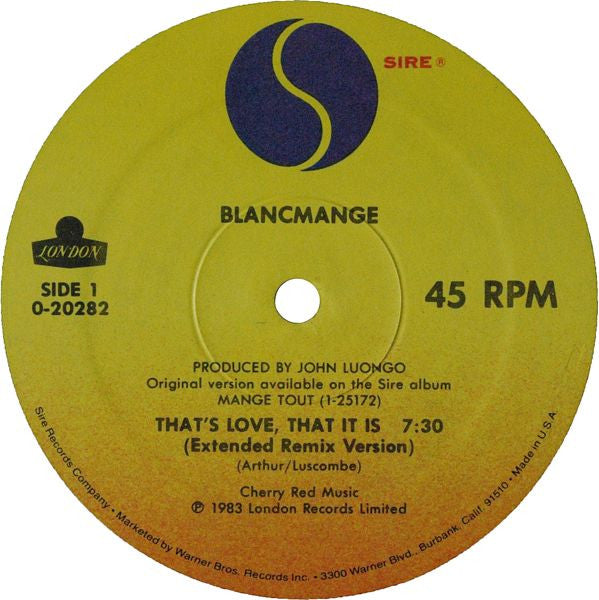That's Love, That It Is Blancmange