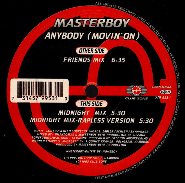 Anybody (Movin' On) Masterboy