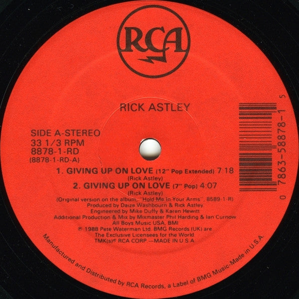 Giving Up On Love Rick Astley