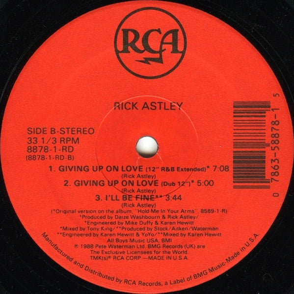 Giving Up On Love Rick Astley