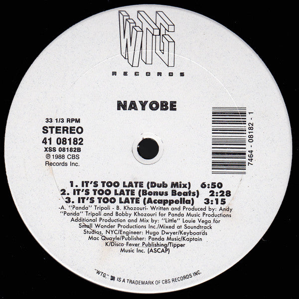 It's Too Late Nayobe