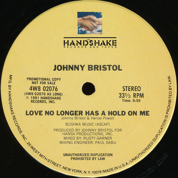 Johnny Bristol - Love No Longer Has A Hold On Me
