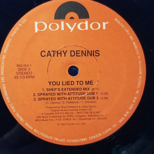 You Lied To Me Cathy Dennis