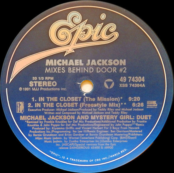 In The Closet (Mixes Behind Door #2) Michael Jackson