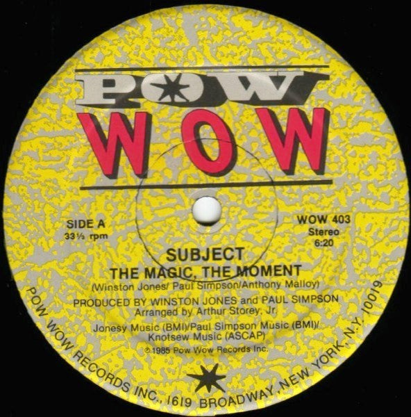 Subject - The Magic, The Moment