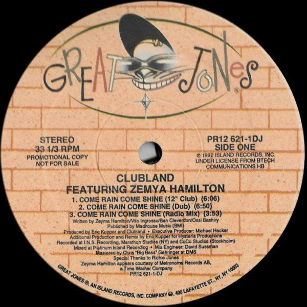 Come Rain Come Shine Clubland,Zemya Hamilton