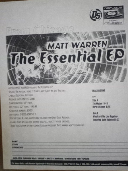 The Essential EP Matt Warren