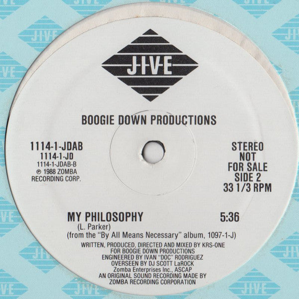Ya Slippin' / My Philosophy Boogie Down Productions