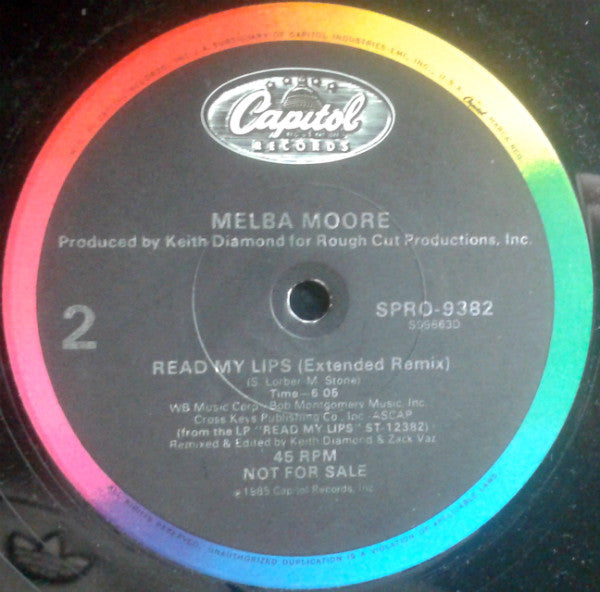 Read My Lips (Remix Version) / Read My Lips (Extended Remix) Melba Moore