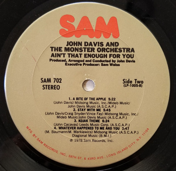 Ain't That Enough For You John Davis & The Monster Orchestra