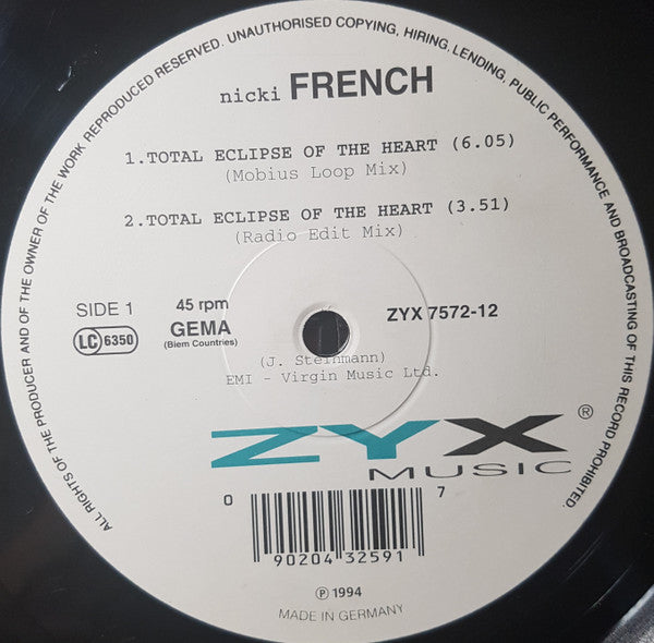 Total Eclipse Of The Heart Nicki French