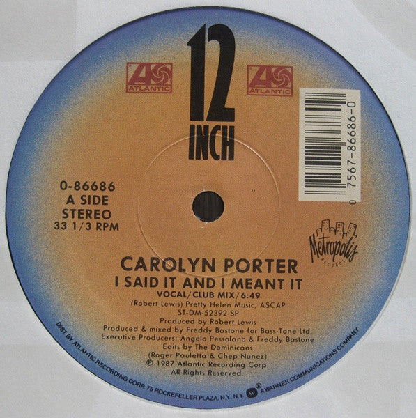 I Said It And I Meant It Carolyn Porter