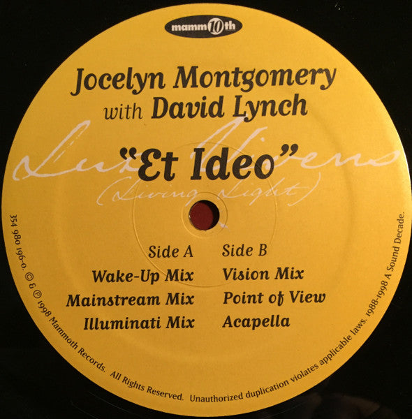 Et Ideo Jocelyn Montgomery,David Lynch