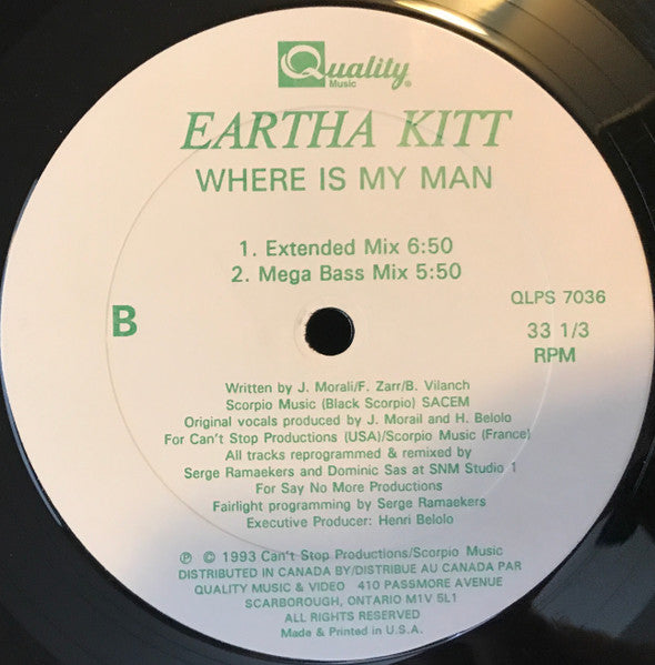 Where Is My Man Eartha Kitt
