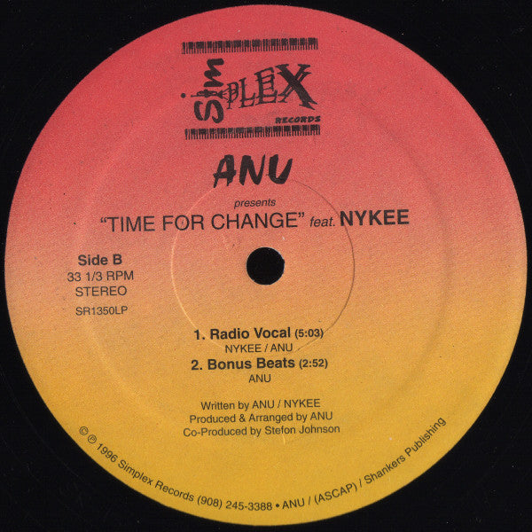 Time For Change Anu,Nykee
