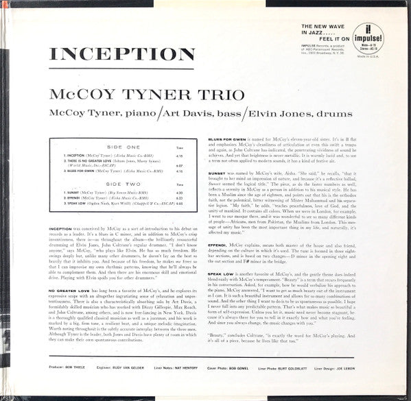 Inception McCoy Tyner Trio