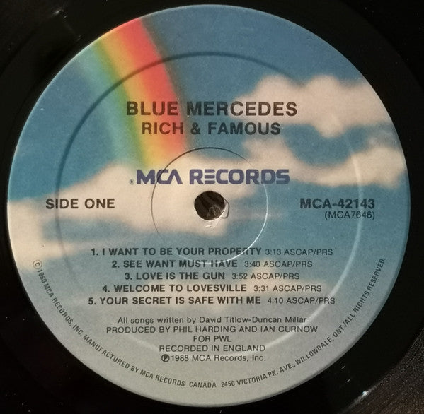 Rich And Famous Blue Mercedes
