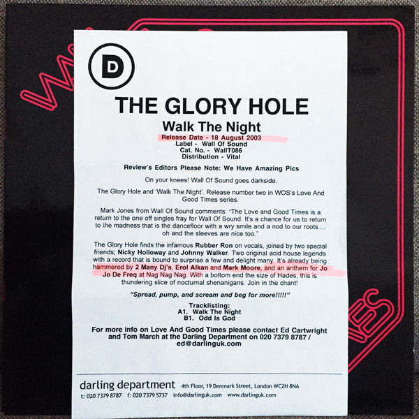 Walk The Night The Glory Hole