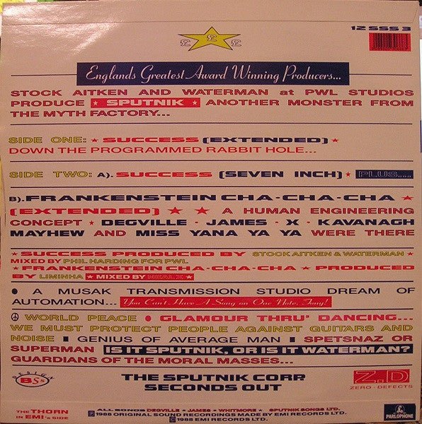 Success Sigue Sigue Sputnik,Stock, Aitken & Waterman