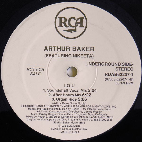 I.O.U. Arthur Baker,Nikeeta