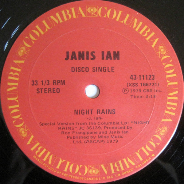 Fly Too High / Night Rains Janis Ian