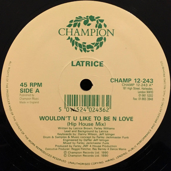 Wouldn't You Like To Be In Love Latrice Brown