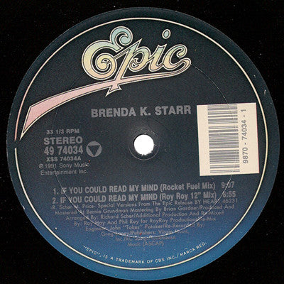If You Could Read My Mind Brenda K. Starr