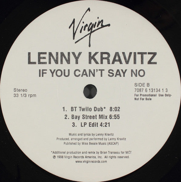 If You Can't Say No Lenny Kravitz