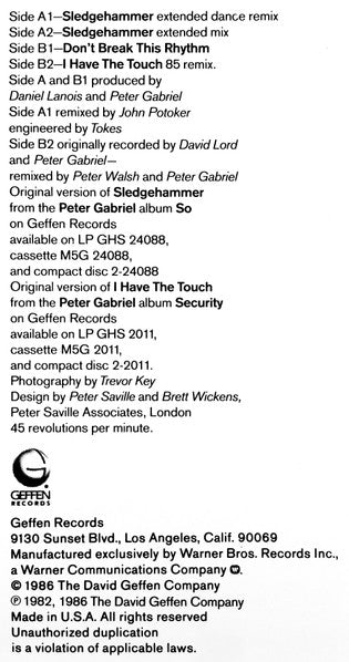Sledgehammer Peter Gabriel