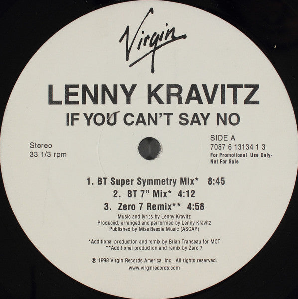 If You Can't Say No Lenny Kravitz