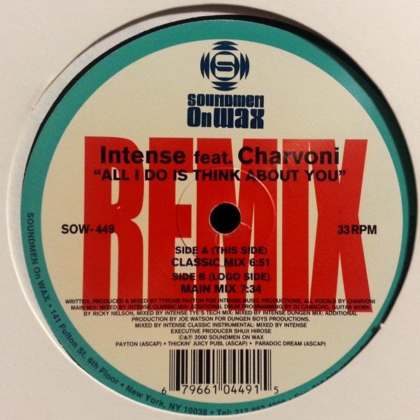 Rectangle Triangle All I Do Is Think About You Remixes music album cover featuring abstract artwork and remix titles.
