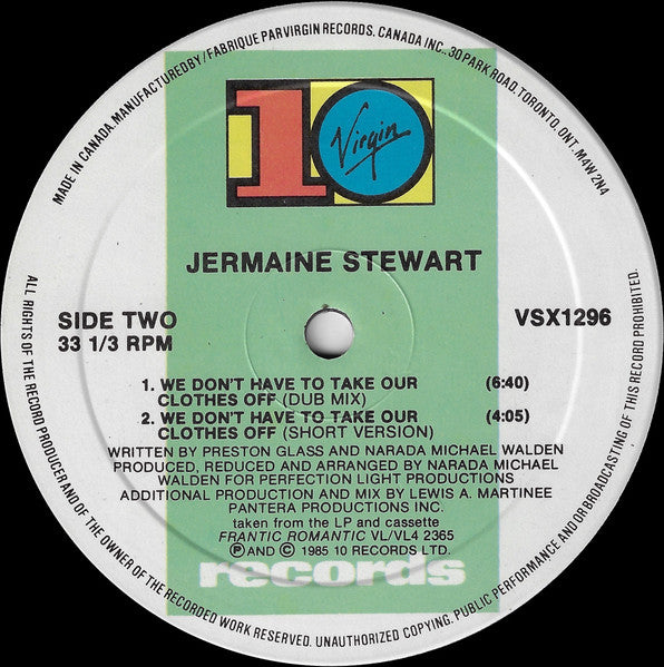 We Don't Have To Take Our Clothes Off Jermaine Stewart