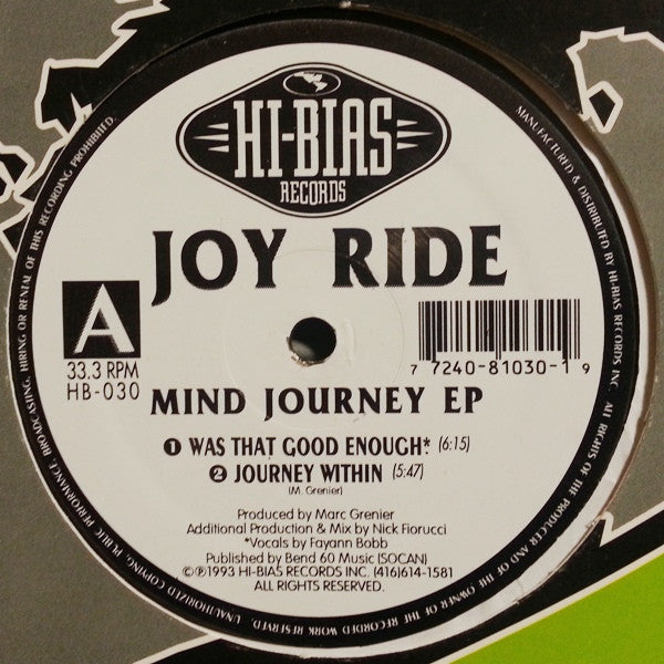 Mind Journey EP Joy Ride