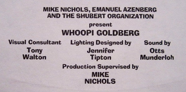 Original Broadway Show Recording Whoopi Goldberg