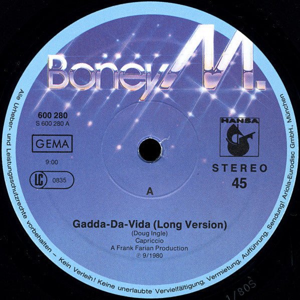 Gadda-Da-Vida (Long Version) Boney M.