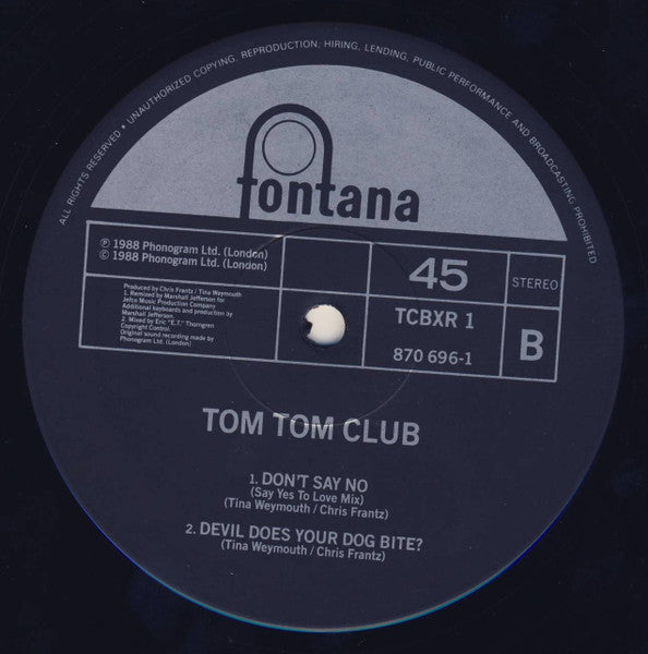Don't Say No (The Marshall Jefferson Remixes) Tom Tom Club