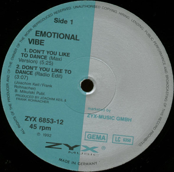 Don't You Like To Dance Emotional Vibe