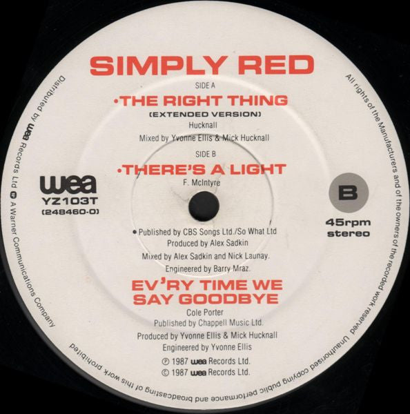 The Right Thing Simply Red