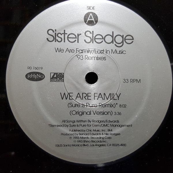We Are Family / Lost In Music ('93 Remixes) Sister Sledge