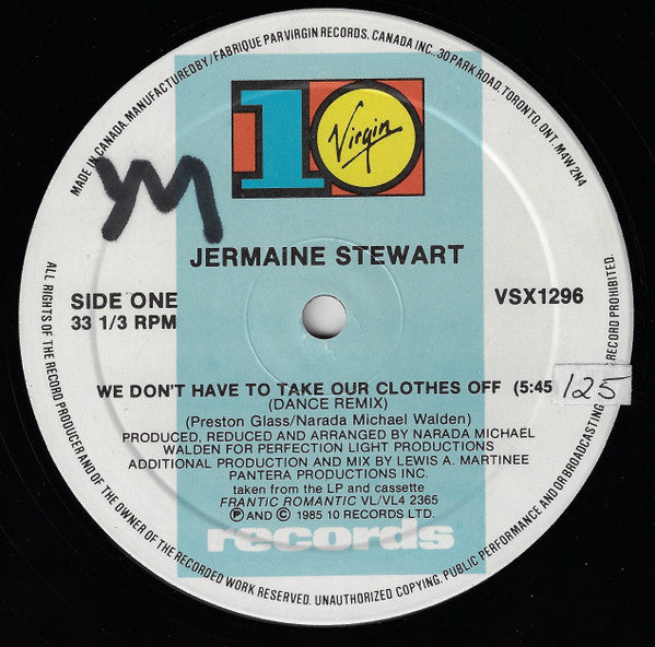 We Don't Have To Take Our Clothes Off Jermaine Stewart