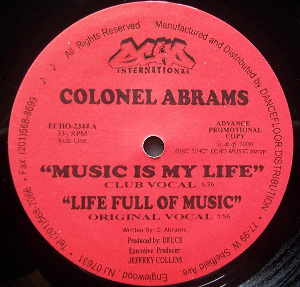 Music Is My Life Colonel Abrams