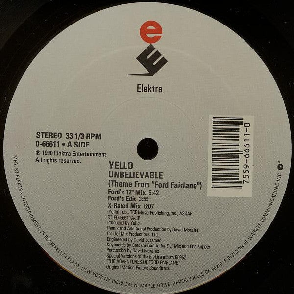 Unbelievable (Theme From "Ford Fairlane") Yello