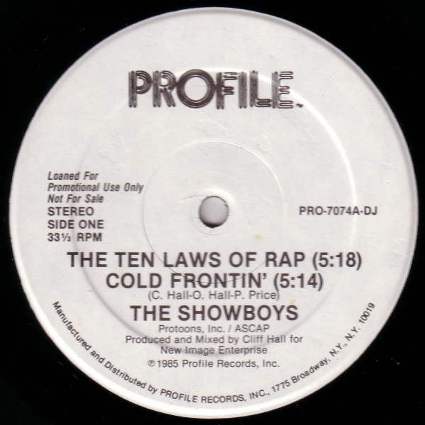 The Showboys - The Ten Laws Of Rap / Cold Frontin'