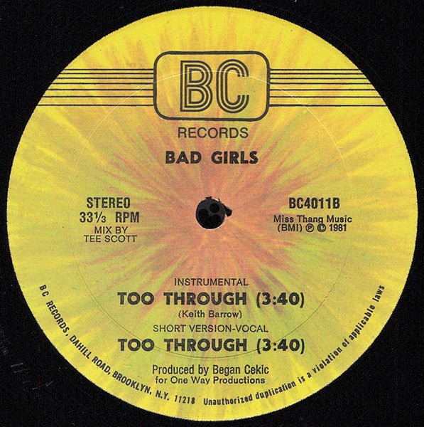 Too Through Bad Girls