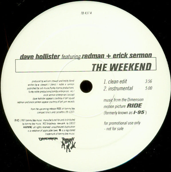 The Weekend Dave Hollister,Redman,Erick Sermon