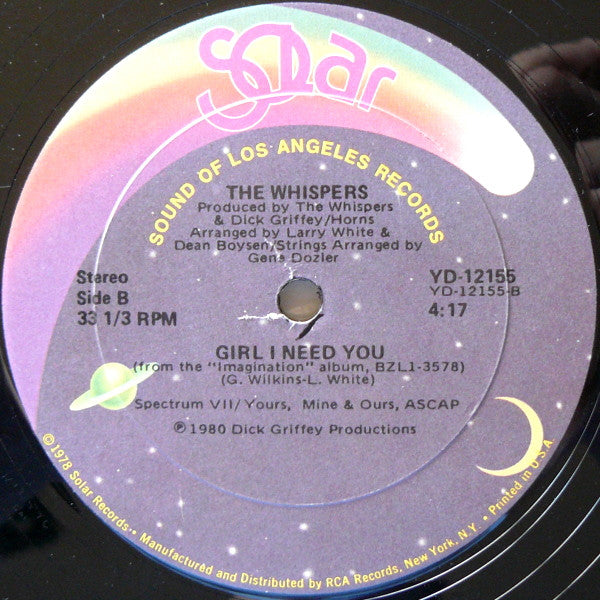It's A Love Thing / Girl I Need You The Whispers