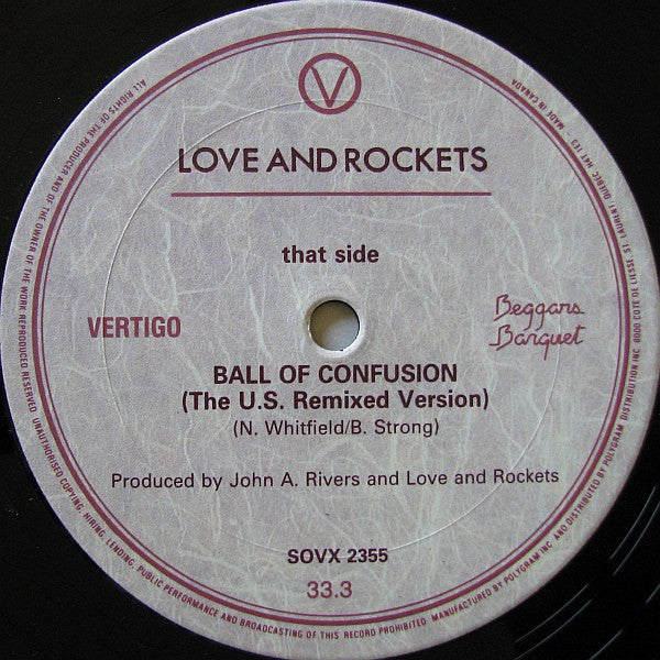 Ball Of Confusion (The 12" Remixes) Love And Rockets