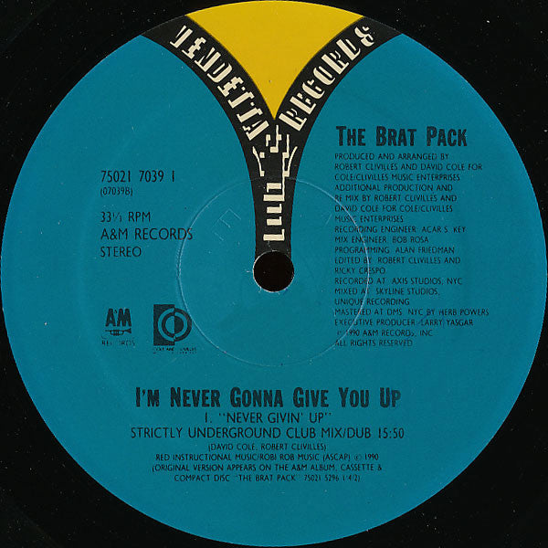 I'm Never Gonna Give You Up The Brat Pack
