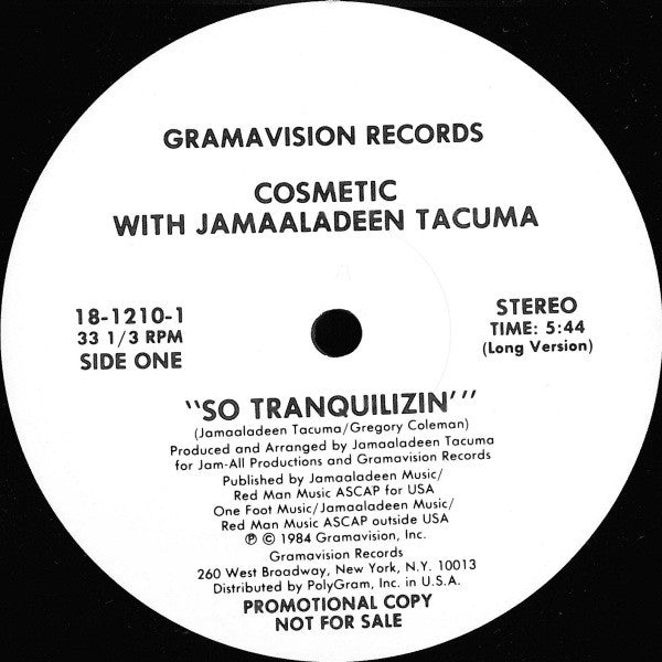 So Tranquilizin' Cosmetic,Jamaaladeen Tacuma